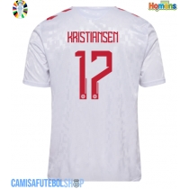 Camisa de time de futebol Dinamarca Victor Kristiansen #17 Replicas 2º Equipamento Europeu 2024 Manga Curta